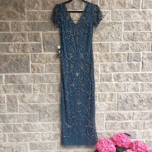 NWOT Pisarro Nights beaded gown